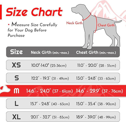 Eagloo Dog Harness Medium Sized Dog, No Pull Service Vest with Reflective Strips and Control Handle, Adjustable and Comfortable for Easy Walking, No Choke Pet Harness with 2 Metal Rings, Red, M
