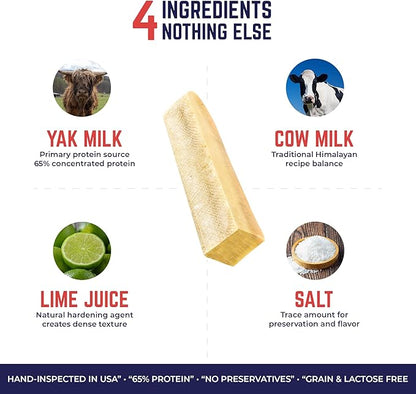 Devil Dog Pet Co - Yak Cheese Dog Chews Small 8 Pack for Aggressive Chewers - Odor-Free Long Lasting Himalayan Treats, Toy & Small Breeds Up to 15 lbs, 4-Ingredient Dental Enrichment & Anxiety Relief