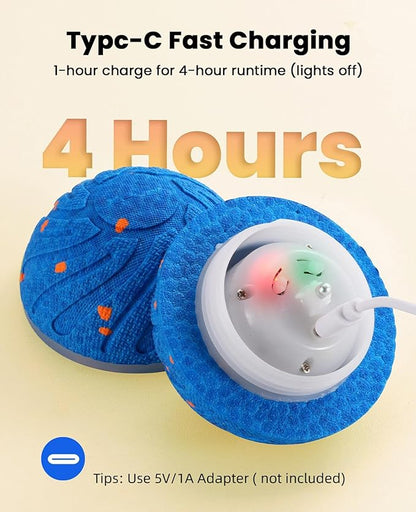 Xeuch Smart Interactive Dog Balls, Automatic Moving Ball for Medium and Large Dogs, ETPU New Material, Motion Activated Rolling & Rotating Bouncy Toy for Dog Enrichment & Stimulation