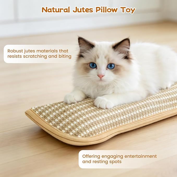 2 Pcs Catnip Toys for Cats,Interactive Catnip Chew Toy,Scratching Posts for Indoor Cats Adults,Cat Chew Toy,Enrichment Toy,Kitten Teething,Catnips Pillows for Bored Indoor (2 PCS, S)