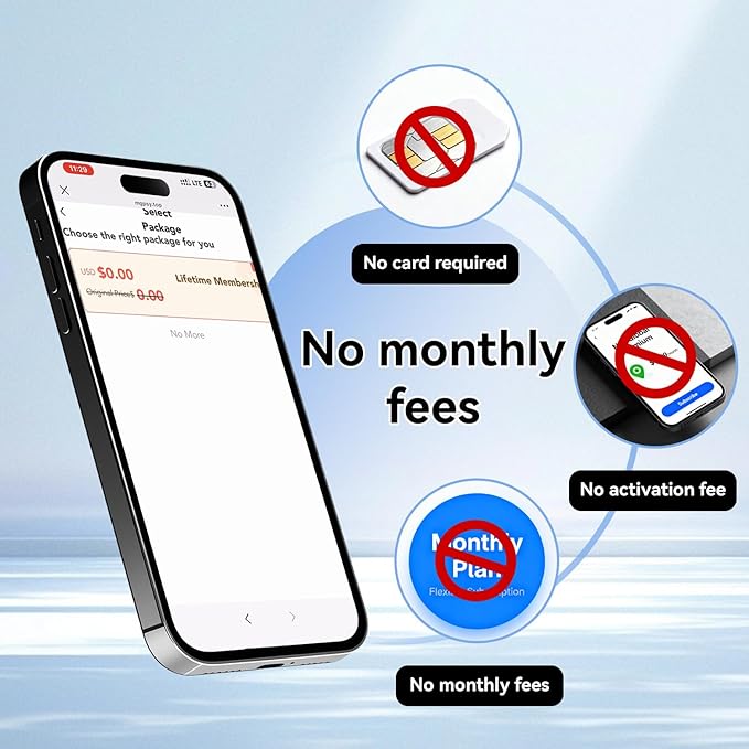 2026 GPS Tracker for Vehicles, Cars & Kids–Real-Time Tracking with Worldwide Coverage | No Monthly Fee & No SIM Needed | IP67 Waterproof | Long Battery Life | Compatible with iPhone & Android