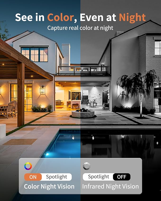 2K Cameras for Home Security, 5G & 2.4G WiFi Security Camera Indoor Outdoor for Baby Pet Dog Cat Nanny, 2-Way Audio, Color Night Vision, Siren, 24/7 Local Recording, IP65, Compatible with Alexa, K07