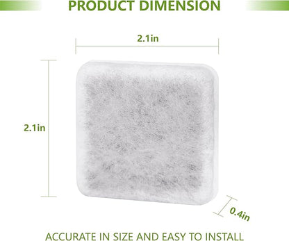 Pet Water Fountain Charcoal Replacement Filters Compatible with Petmate Replendish Mason Gravity Waterers, Automatic Cat Dog Water Bowl Dispenser Filters Replacement(6 Pack)