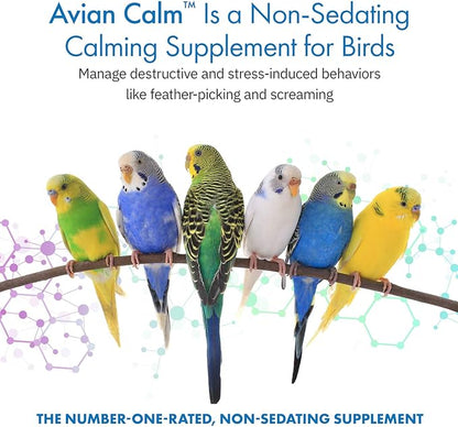 Avian Calm™ Dietary Supplement for Parrots, All-Natural Calming Supplement (120 Servings)