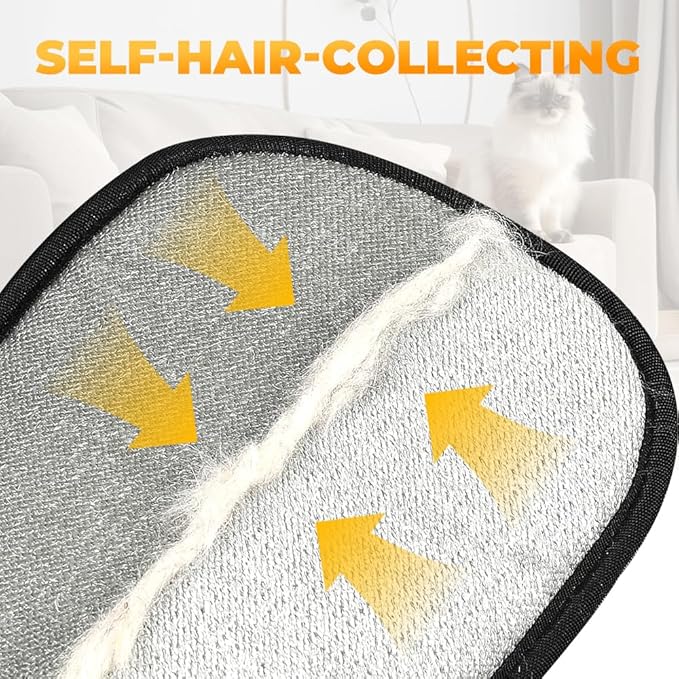 Pet Hair Removal Glove for Cats & Dogs, 2025 New Pet Hair Remover Electrostatic Gloves Pet Hair Remover Glove for Couch, Furniture, Carpet, Curtain, Washable Reusable Animal Fur Removal Tool (3PCS)
