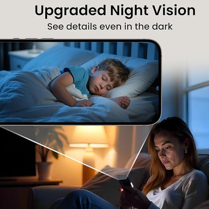 2026 Upgraded 4K Security Camera, 5GHz WiFi Indoor Camera, Free Cloud Storage, Home Security Camera with Night Vision, Motion Sensor, Long Battery Life, Motion Detection, Wireless Surveillance Cam