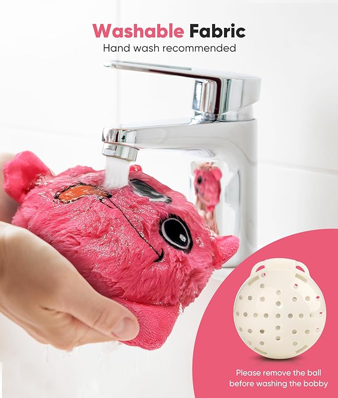 Petbobi Interactive Dog Toys Ball, USB Rechargeable Moving Dog Toy with Barking Sounds, Plush Monster Ball with Washable Cover, 4.9" Pet Toy for Small & Medium Dogs, Christmas & Birthday Gift