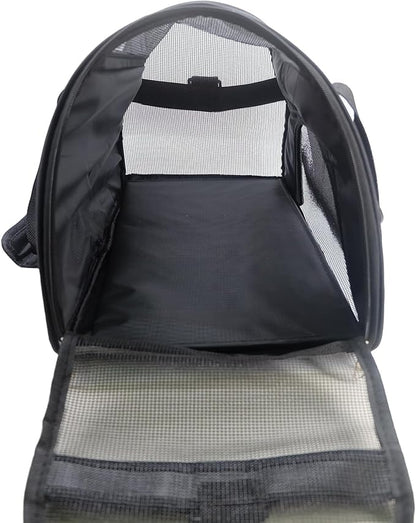 ZaneSun Cat Carrier,Soft-Sided Pet Travel Carrier for Cats,Dogs Puppy Comfort Portable Foldable Pet Bag Airline Approved (Medium-Black)