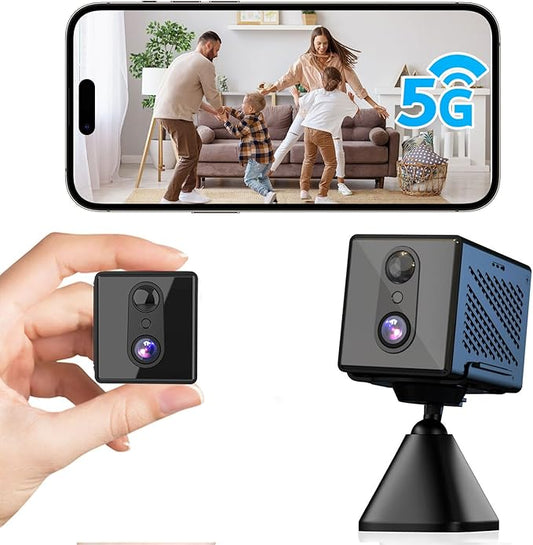 2026 Upgraded 4K Security Camera, 5GHz WiFi Indoor Camera, Free Cloud Storage, Home Security Camera with Night Vision, Motion Sensor, Long Battery Life, Motion Detection, Wireless Surveillance Cam