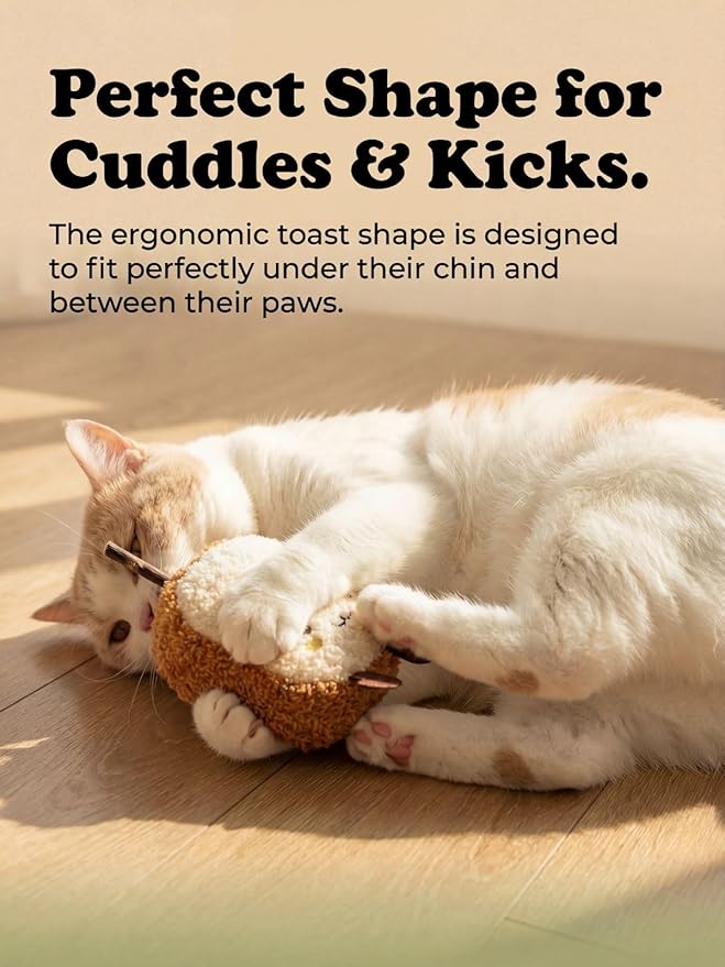 Durable and lnteractive Cat Teething Stick Toys: Chewing Stick, Grinding Teeth Rod, and chewable Cat Doll for Your Pet's Entertainment (Egg Whites)