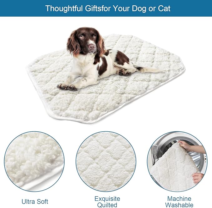 Elevated Dog Bed Pad Waterproof 2 Pack, Soft Plush Dog Pet Pad Large for Dog Cot Bed, Machine Washable Dog/Cat Beds Pad with Corner Straps, Waterproof (Pad Only, Bed not Included)