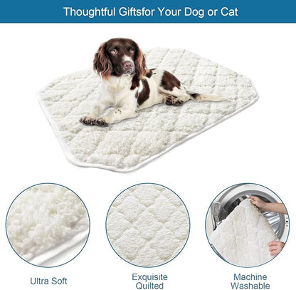 Elevated Dog Bed Pad Waterproof 2 Pack, Soft Plush Dog Pet Pad Large for Dog Cot Bed, Machine Washable Dog/Cat Beds Pad with Corner Straps, Waterproof (Pad Only, Bed not Included)