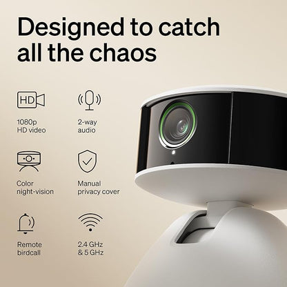 PETLIBRO AI Dog Camera Pet Camera Indoor with Phone App [Multi-Pet Recognition, Daily Activity Analysis & Smart Summaries] Cat Cam 360° View, 1080P Dog Cam Night Vision, 2-Way Audio Home Camera WiFi