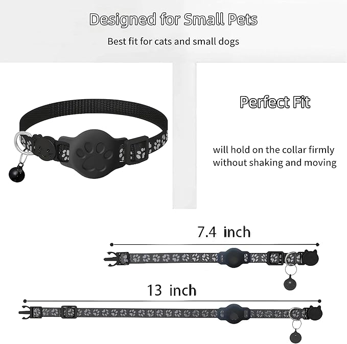 Pet Tracker,GPS Collar for Cats,Smart tag,Waterproof Compatible with Find My,No Monthly Fee,Advanced Tracking Solution Smart Collar for Pet Safety Ideal Small Large Cats(Android User)