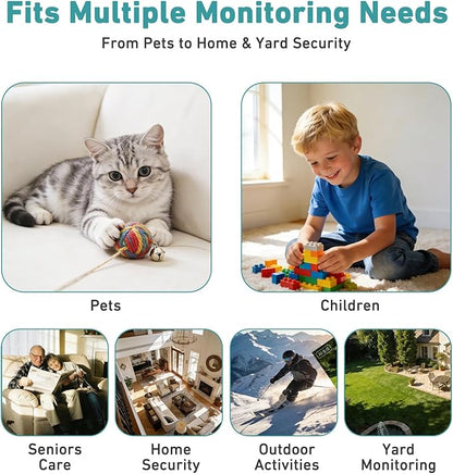 Mini WiFi Camera for Heated Cat House, 1080P HD, Night Vision, Motion Detection, 130°Ultra-Wide Angle, Local & Cloud Storage(SD Card Not Included), Remote Monitoring Anytime(Plug-in Use Only)