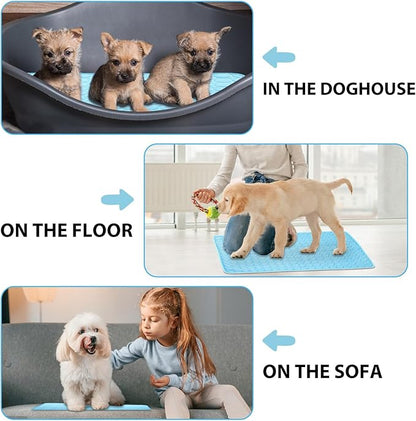2026 Upgraded Dog Cooling Mat Large Cooling Pad-Q-Max>0.4 Summer Pet Bed for Dogs Cats Kennel Pad with Chill Cool Fiber,Breathable Portable Pet Self Cooling Blanket Machine Washable,40"x28"