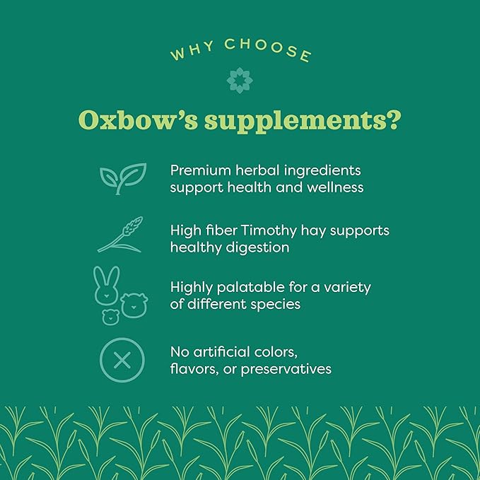 Oxbow Natural Science Joint Support, Anti Inflammatory Supplement for Rabbit & Guinea Pig, Oxbow Timothy Hay, Made with Glucosamine, Turmeric, & Yucca, Made in USA, 4.2 oz Bag