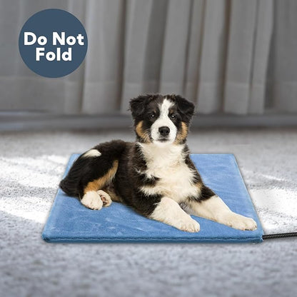 Heating Pad for Cats and Dogs Outdoor,Indoor Warming Cat Heating Pad, Waterproof，Chew Resistant Cord (Blue, 20 X 16)