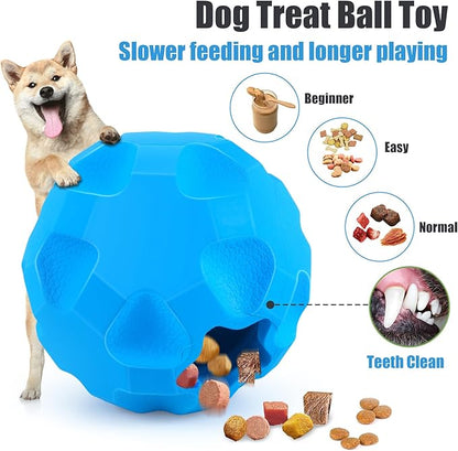 Treat Dispensing Dog Toys for Aggressive Chewers Large Breed, Rubber Balls for Dogs, Cognitive Dog Toys to Keep Them Busy, Dog Treat Toy Ball