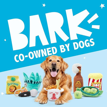 Barkbox Animal Squeakers 4-in-1 Interactive Plush Dog Toy - Squeaky Dog Toys with Crinkle Box and Treat-Hiding - for Extra Small to Small Dogs and Puppies
