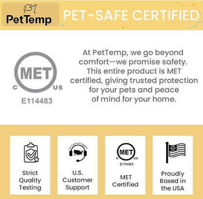 Cat Heating Pad, Heated Cat Bed with 5 Heat Levels, Timer & Auto Shut-Off, Waterproof Warmer with Thick Fleece Cover, Chew-Resistant Cord, for Indoor & Sheltered Outdoor Use, 16" x 13"