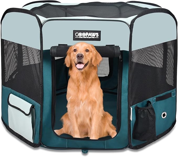 JESPET Pet Dog Playpens 36", 45" & 61" Portable Soft Dog Exercise Pen Kennel with Carry Bag for Puppy Cats Kittens Rabbits, Indoor/Outdoor Use