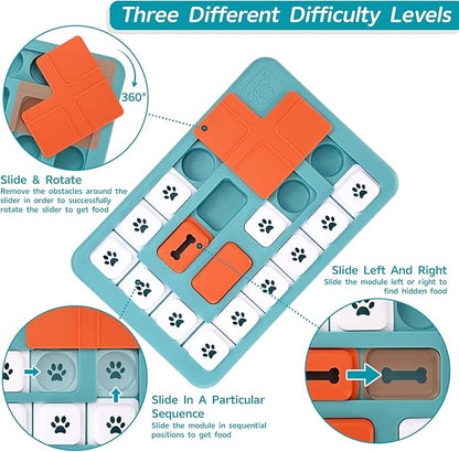 FOXMM Dog Puzzle Toys - Interactive IQ Training & Mental Stimulating Toys for Large, Medium & Small Dogs