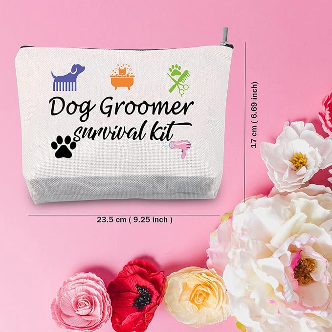 TSOTMO Pet Groomer Gift Hair Stylist Pet Grooming Makeup Bag Dog Groomer Survival kit Cosmetic Bag Animal Hairdresser Gift (Groomerkit)