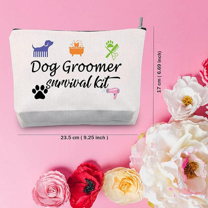 TSOTMO Pet Groomer Gift Hair Stylist Pet Grooming Makeup Bag Dog Groomer Survival kit Cosmetic Bag Animal Hairdresser Gift (Groomerkit)