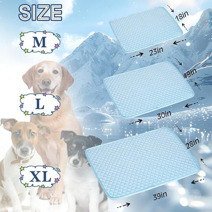 Dog Cooling Mat Thicken Cooling Mat for Dogs Pet Self Cooling Pad Non-Slip Dog Cooling Bed (Q-Max>0.5) for Indoor & Outdoor Car Seats (22 * 16in)