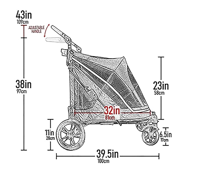 Pet Gear NO-Zip Pet Stroller with Dual Entry, Push Button Zipperless Entry for Single or Multiple Dogs/Cats, Pet Can Easily Walk in/Out, Gel-Filled Tires, Platinum, Expedition