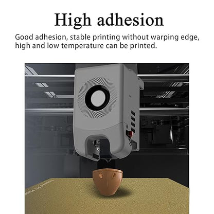 HzdaDeve AD5X Build Plate with Handle for 5M/5M Pro/AD5X Double Sided Textured Board Heated Bed Spring Steel Flexible Platform Glue-Free Printing for FLASHFORGE 3D Printer (Gold)