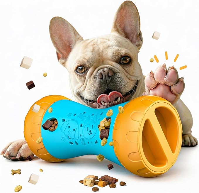 Interactive Dog Puzzle Toys, Treat Dispensing Dog Toy to Keep Them Busy, Boredom Relief, Stepless Adjustable Slow Feeder for Puppy Mental Enrichment, Ideal Gift for Small Medium Large Dogs, Blue
