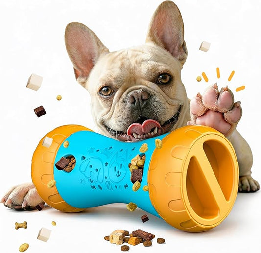 Interactive Dog Puzzle Toys, Treat Dispensing Dog Toy to Keep Them Busy, Boredom Relief, Stepless Adjustable Slow Feeder for Puppy Mental Enrichment, Ideal Gift for Small Medium Large Dogs, Blue