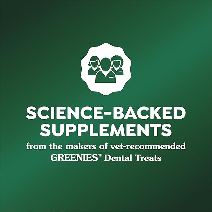 Greenies Supplements Dog Skin and Coat Supplements with Omega 3 Fatty Acids & Fish Oil for Dogs, Chicken Flavor, 14.7 oz, 80 Count