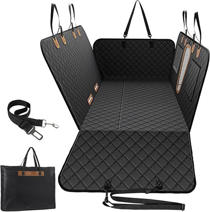 A-Pce 600D Heavy Duty Dog Car Seat Cover for Back Seat,2025 Upgraded Hard Honeycomb Bottom Back Seat Extender for Dogs- Holds 600lbs,Waterproof Scratch Proof Nonslip Dog Hammock for SUV