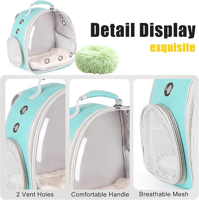 2-Pack Guinea Pig Carrier Backpack and Playpen with Lid, Breathable Pet Playpen Pop Open Exercise Fence, Portable Small Animal Cage for Rabbits, Chinchillas, Squirrel, Lizard, Sugar Glider