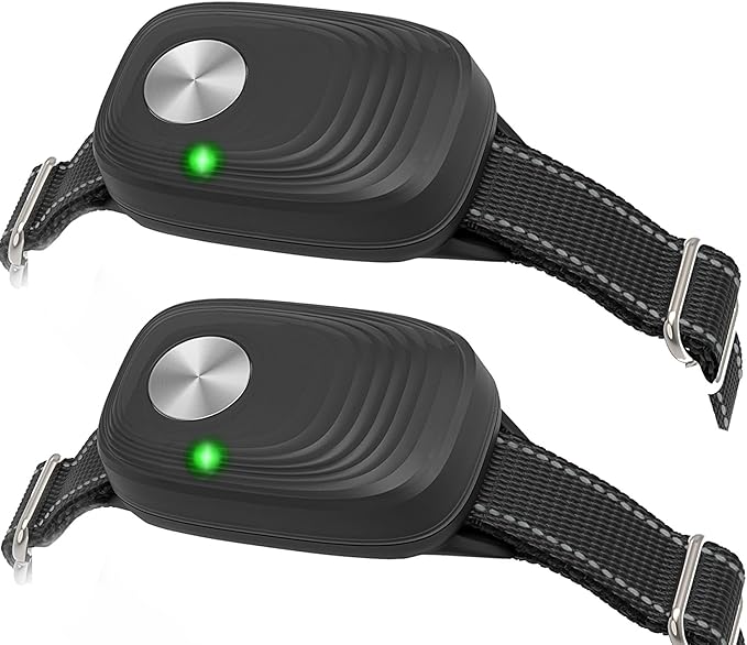 Automatic Pet Door Collar for MS-6, Compatible with High Tech Pet Door, Luxury Design, Black, 2PK