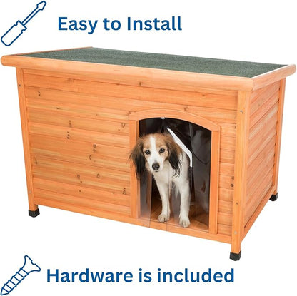 Trixie Vinyl Dog Door Flap, Fits 12 x 16.7-in Wooden Dog House Opening, Replacement Doggie Door Curtain Flap for Wooden Doghouses
