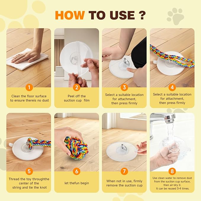 Interactive Dog Toys to Keep Them Busy, Tug of War, Dog Enrichment Toys for Aggressive Chewers, Puppy Teething Toys,Durable Rope & Chew Ball, Indoor Toys Small Dogs，Rainbow