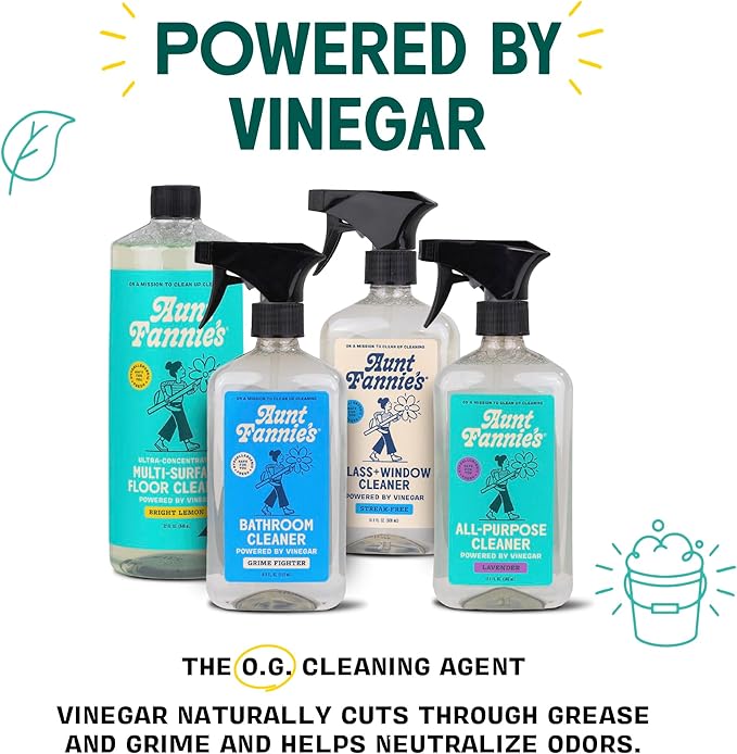 Aunt Fannie's Natural Cleaning Vinegar Wipes, Multipurpose Surface Cleaner, Eucalyptus Scent, 35 Count (Pack of 1)