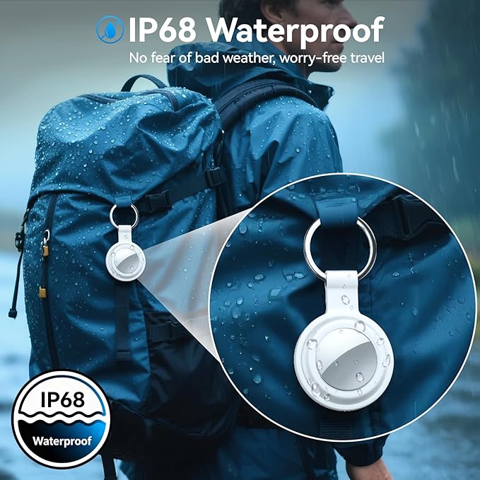 Air Tracker Tags-4 Pack, Item Finders Works with Apple Find My(iOS Only), Air Tracker Tags with 4 Case, Bluetooth Tracker Keys Finder and Item Locator & GPS Trackers for Kids/Pets/Dog/Luggage/Wallet