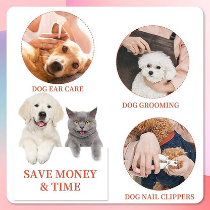PatiencET Dog Grooming Hammock, Pet Grooming Hammock for Cats & Dogs with Security Strap, Dog Sling for Nail Trimming with Nail Clippers/Trimmer, Nail File, Pet Comb(S)
