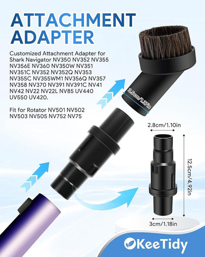 Upgraded Pet Hair Power Brush Attachment for Shark Navigator and Rotator Vacuums, Pet Upholstery Tool & Carpet Turbo Brush,NV350 NV351 NV352 NV356 NV357 NV360 NV501–Part 119FFJ 351FJV540 224FFJ480