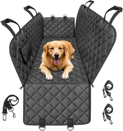 Viaviat Dog Car Seat Cover,Pets Back Seat Extender,600D Heavy Durable 100% Waterproof Scratchproof Soft Dogs Hammock, Nonslip Backseat Protector for Cars Trucks SUVs