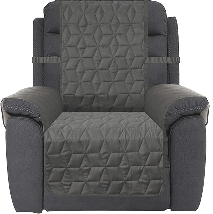 Ameritex Waterproof Large Recliner Cover Christmas Decor Stay in Place, Dog Couch Recliner Cover Furniture Protector for Pets and Kids (Green, 30'')