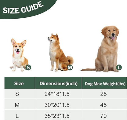 Dog Bed Crate Mat, Soft Durable Washable Anti-Slip Kennel Pad for Dogs & Cats, Reversible (Dark Green, L(35"*23"*1.5"))