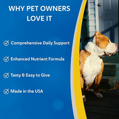 Doc Roy's Daily Care Extra Canine, Advanced Multivitamin Supplement for Dogs, Supports Energy, Immune, Muscle, Bone & Brain Health, Provides Vitamins A C D3 E B Complex, Iron Zinc, 180ct Tablets