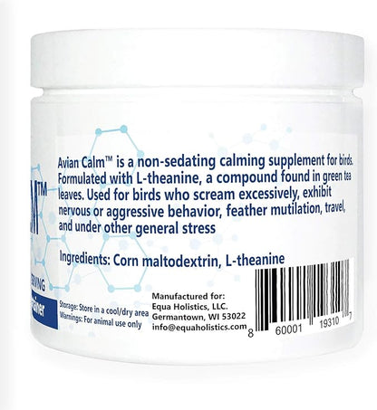 Avian Calm™ Dietary Supplement for Parrots, All-Natural Calming Supplement (120 Servings)