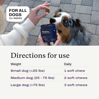 PetLab Co. Probiotics for Dogs, Support Gut Health, Occasional Diarrhea, Digestive Health & Seasonal Allergies - Pork Flavor - 30 Soft Chews - Packaging May Vary (Value 2-Pack)